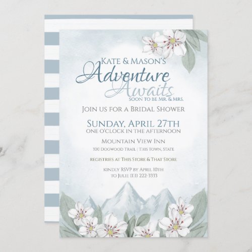 Adventure Mountain Laurel Bridal Shower Invitation