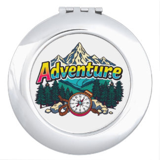 Adventure Mountain – Outdoor Hiking Nature Design Compact Mirror