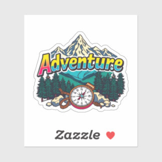 Adventure Mountain – Outdoor Hiking Nature Design Sticker