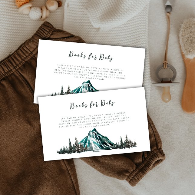Adventure Mountain Pine Books For  Baby Shower Enclosure Card (Adventure Mountain Pine Books For Baby Shower Enclosure Card)
