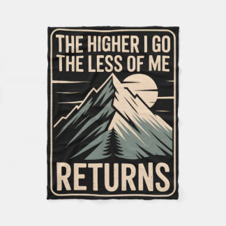 Adventure Mountain Range Vintage Outdoor Peaks Exp Fleece Blanket