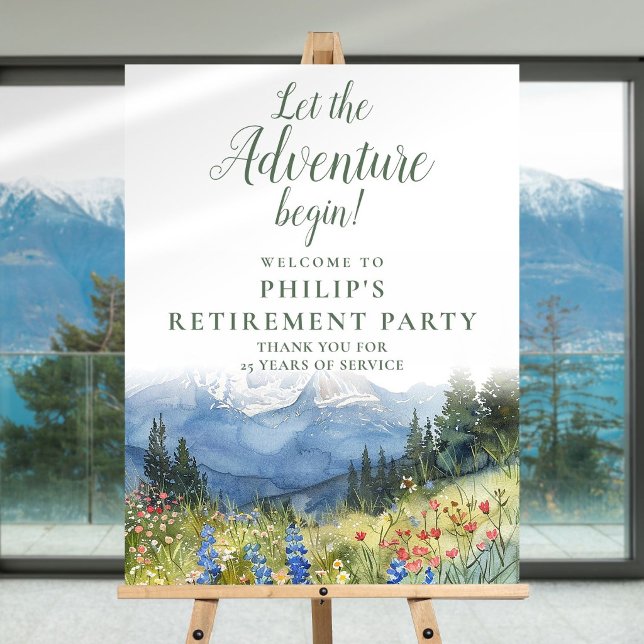 Adventure Mountain Retirement Party Welcome Sign (Adventure Mountain Retirement Party Welcome Sign)