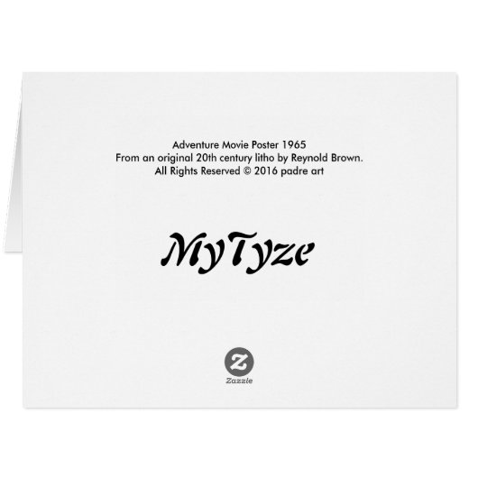 Adventure Movie Poster 1965 (Back Horizontal)