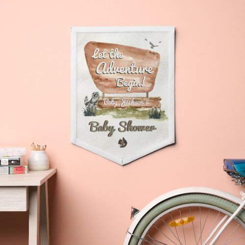Adventure National Park Baby Shower Pennant