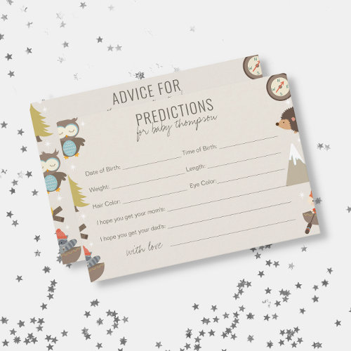 Adventure Neutral Predictions Advice Baby Shower