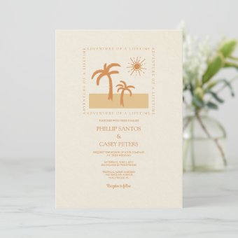 Adventure of a Lifetime Wedding Invitation Zazzle