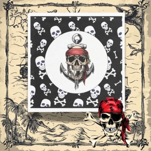  adventure of pirates napkins (Make your child’s pirate party extra special with themed napkins.)