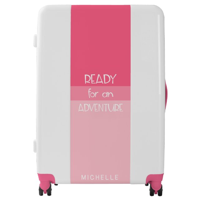 Adventure Ombre Pink | Monogram Luggage (Front)