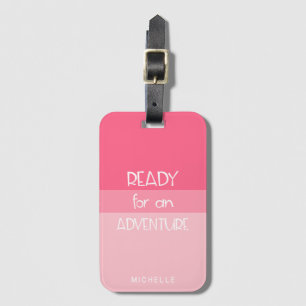 Adventure Ombre Pink Monogram Luggage Tag