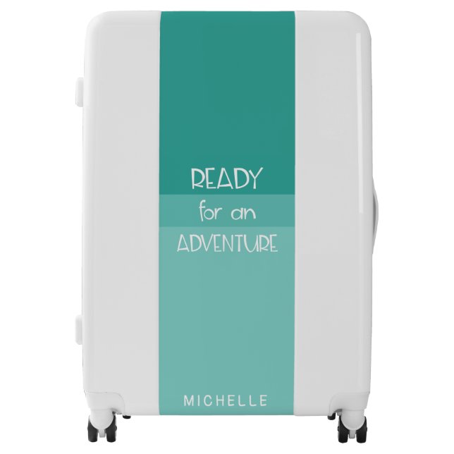 Adventure Ombre Teal | Monogram Luggage (Front)