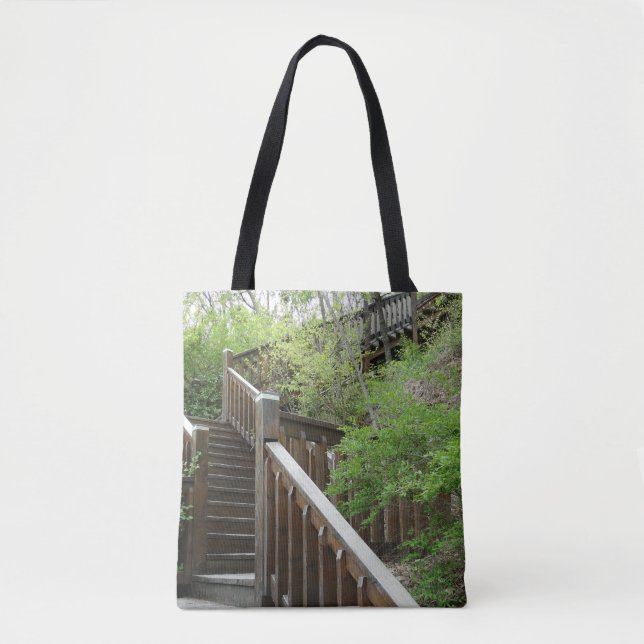 Adventure on the Path Less Traveled on a Tote Bag (Front)