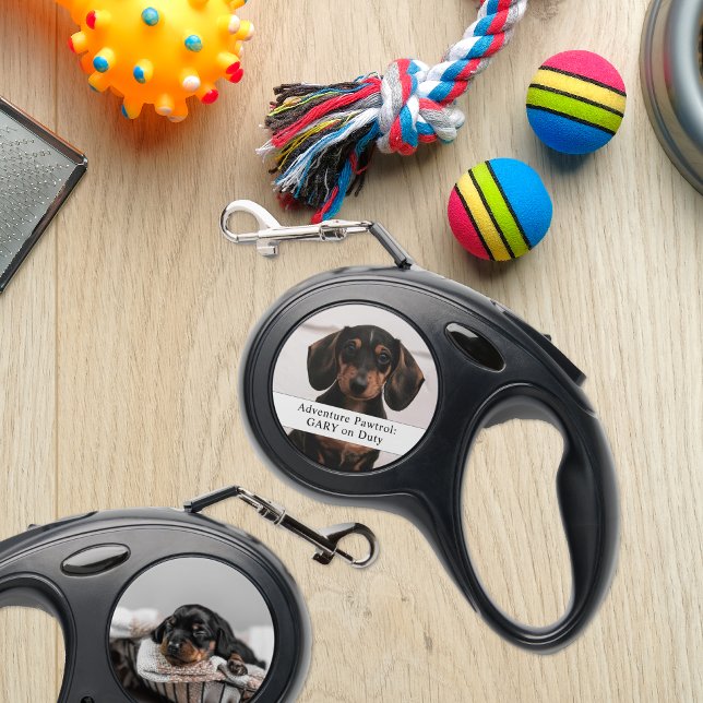Adventure Patrol | Pet Name On Duty & Photo Retractable Pet Leash (Creator Uploaded)