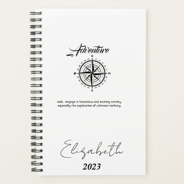 Adventure personalized, custom year planner (Front)