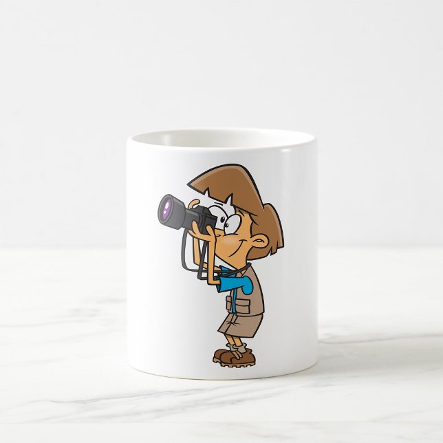 Adventure Photographer Boy with Camera Coffee Mug (Creator Uploaded)