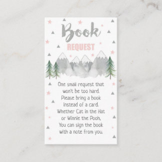 Adventure Pink Book Request Card 3.5 x 2