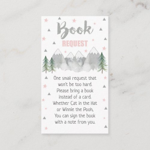 Adventure Pink Book Request Card 35 x 2