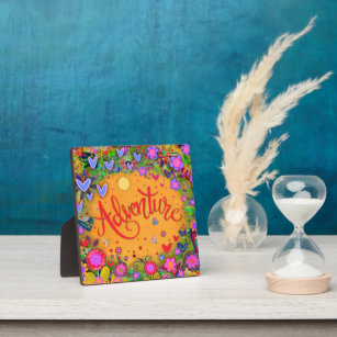  Adventure Pretty Floral Whimsical Inspiration  Plaque