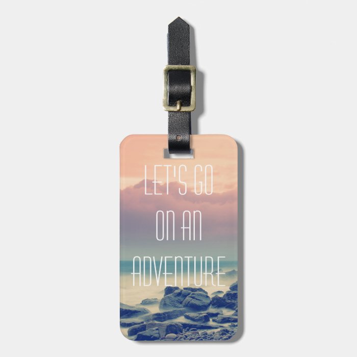 Adventure print bag tag Zazzle