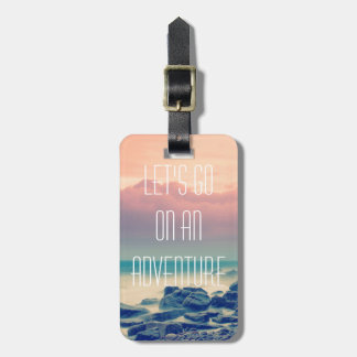 Adventure print luggage tag