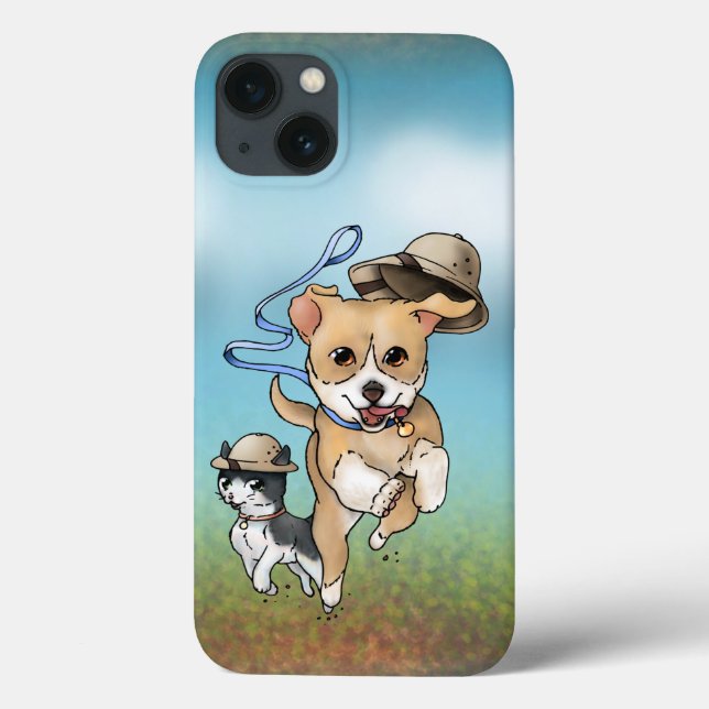 Adventure Pup and Kitty Case-Mate iPhone Case (Back)