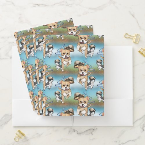 Adventure Pup and Kitty Pocket Folder