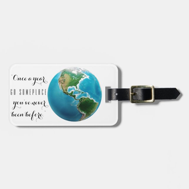 adventure quote luggage tag (Front Horizontal)