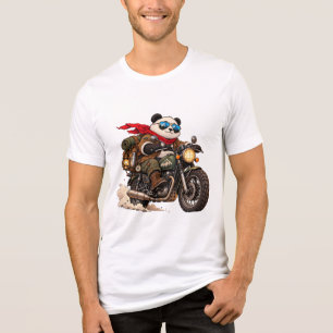 Adventure Ride Motorcycle Biker Cartoon T-Shirt Tri-Blend Shirt