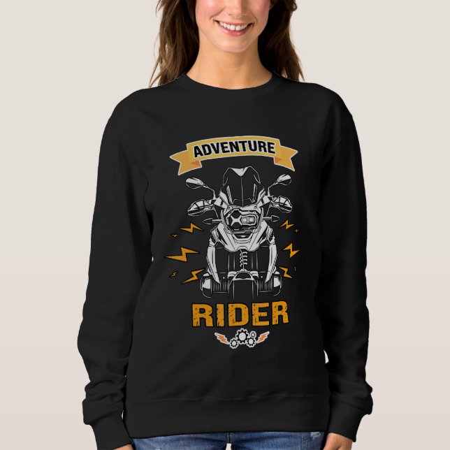 Adventure Rider Motorcycle Biker Off Road Mountain Sweatshirt (Front)