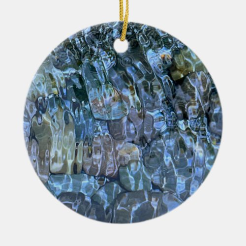 Adventure river rock water pattern  ceramic ornament