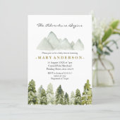 Adventure Rustic Boho Forest baby shower Invitation (Standing Front)