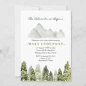Adventure Rustic Boho Forest baby shower Invitation (Front)