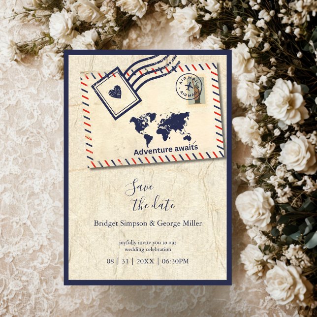 Adventure Rustic Destination save the date wedding Invitation (Creator Uploaded)