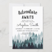 Adventure  Rustic Forest Baby Shower  Invitation (Front)