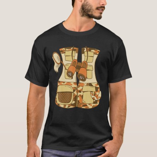 Adventure Safari Vest With Expedition Binoculars T_Shirt