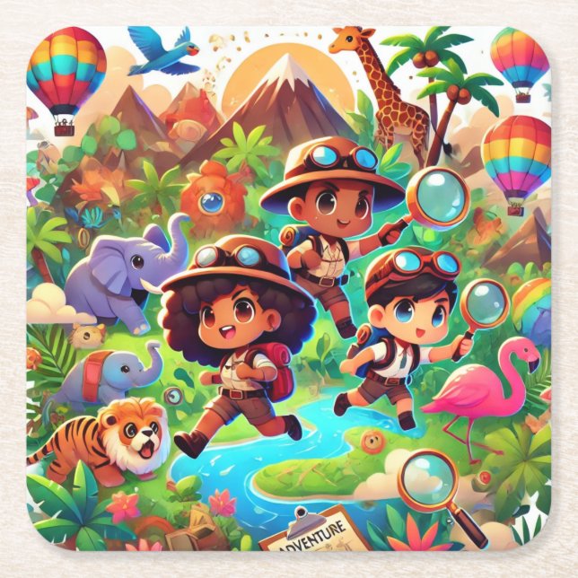 Adventure Seekers Paper Coaster (Front)