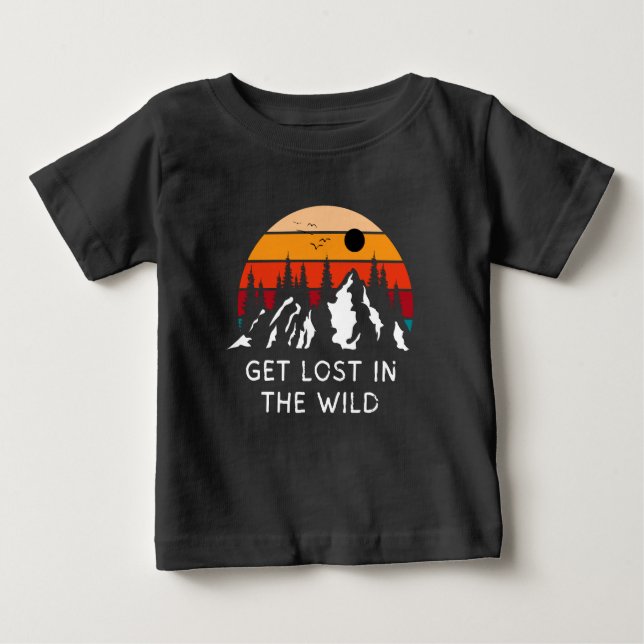 Adventure Shirt, Camping Shirts, Mountain Baby T-Shirt (Front)