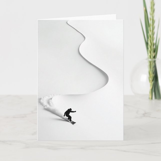 Adventure Snowboarder Birthday Card (Front)
