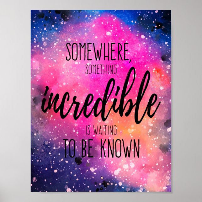 Adventure Space Quote Poster (Front)