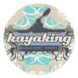 Adventure Sport Kayaking Tshirts and Gifts Classic Round Sticker