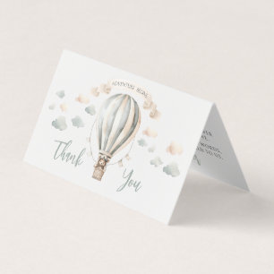 Adventure Teddy Baby Shower Foldable Thank You