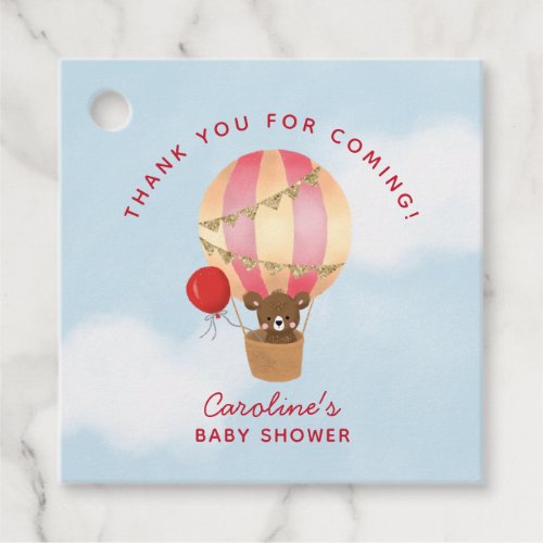 Adventure Theme Baby Shower Girl Thank You Favor Tags