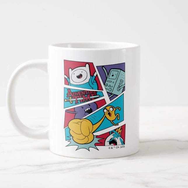 Adventure Time | Action Panel Graphic Giant Coffee Mug (Left)