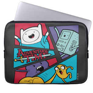Adventure Time Action Panel Graphic Laptop Sleeve