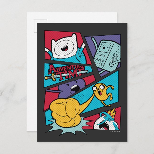 Adventure Time | Action Panel Graphic Postcard (Front/Back)