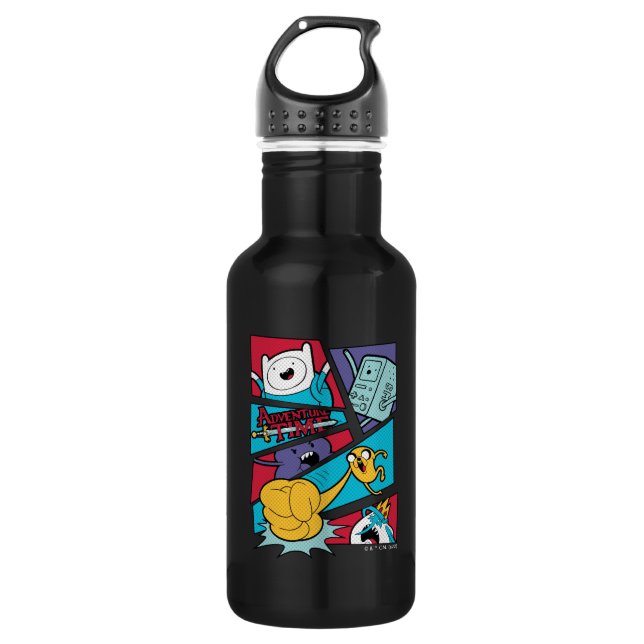 Adventure Time | Action Panel Graphic Stainless Steel Water Bottle (Front)