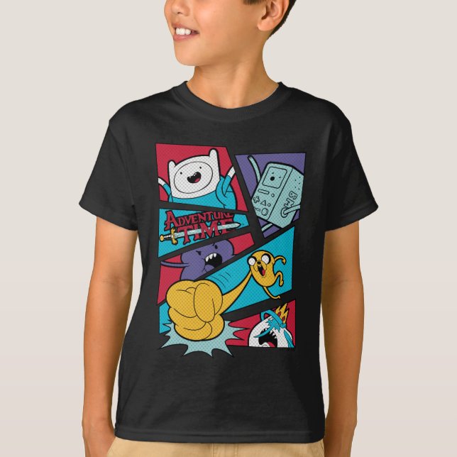 Adventure Time | Action Panel Graphic T-Shirt (Front)