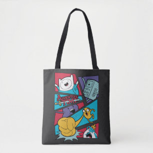 Adventure Time Action Panel Graphic Tote Bag