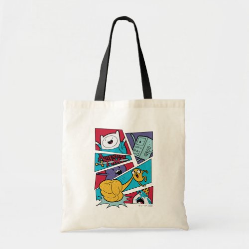 Adventure Time  Action Panel Graphic Tote Bag