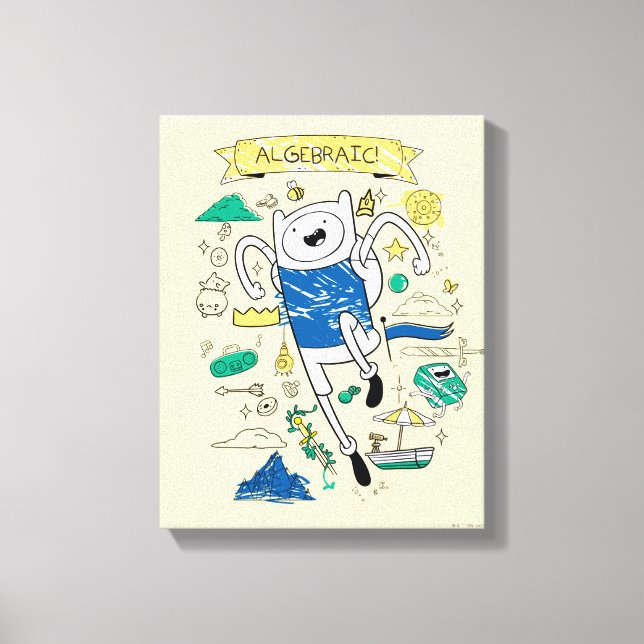 Adventure Time | "Algebraic" Finn Sketch Canvas Print (Front)