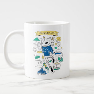 Adventure Time   "Algebraic" Finn Sketch Giant Coffee Mug